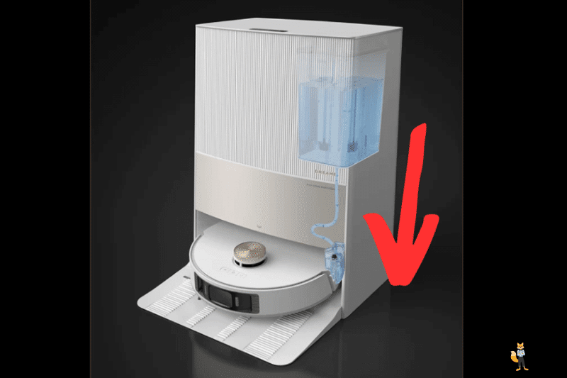 Мобильный резервуар для воды Dreame L20 Ultra заполнен водой.